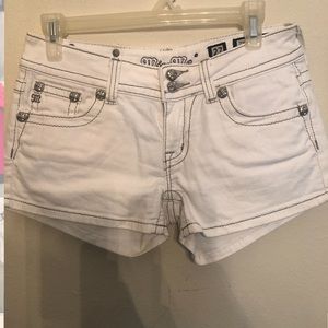 White Miss Me shorts